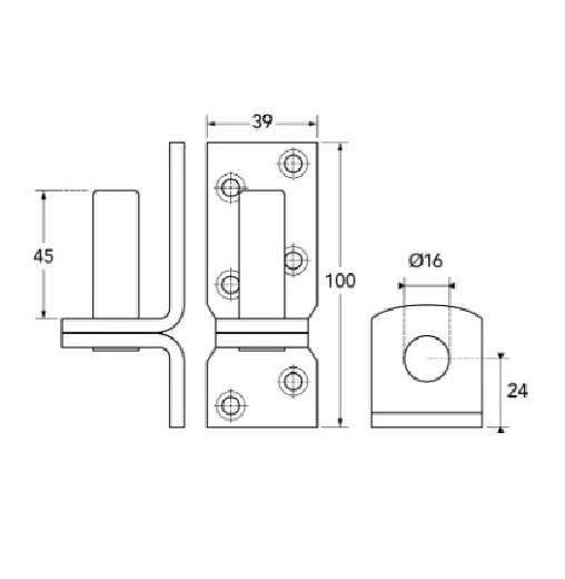 ODShop complete set voor poortdeuren luxe PC72 zwart - Afbeelding 6