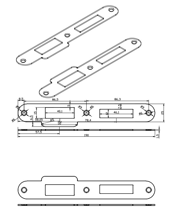 ODShop complete set voor poortdeuren luxe PC72 zwart - Afbeelding 9