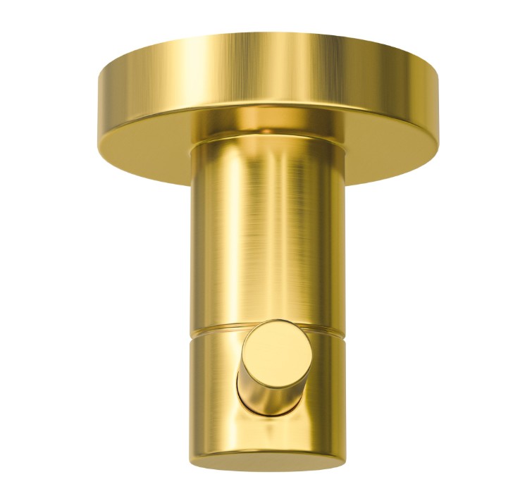 Badkamerhaak 46x55x52 mm rvs mat goud - Afbeelding 3