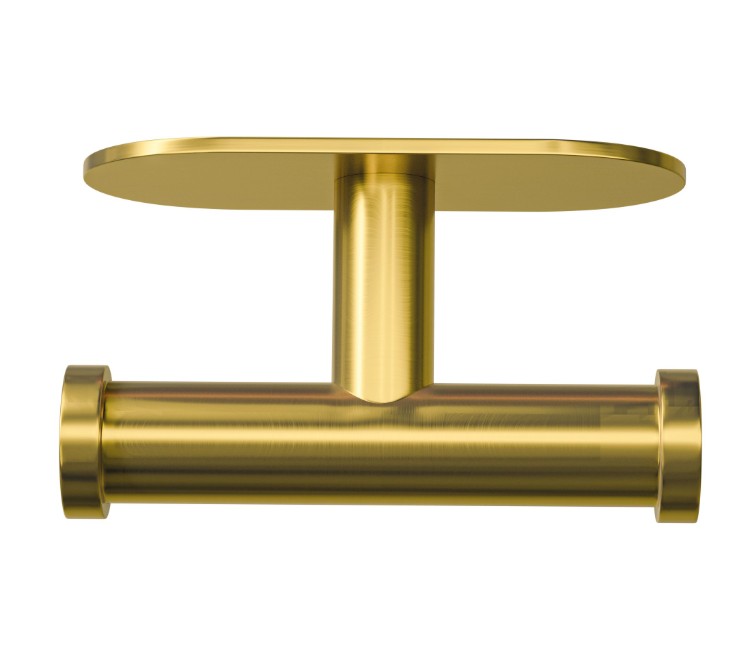 Dubbele haak zelfklevend 100x65x45 mm rvs mat goud - Afbeelding 3