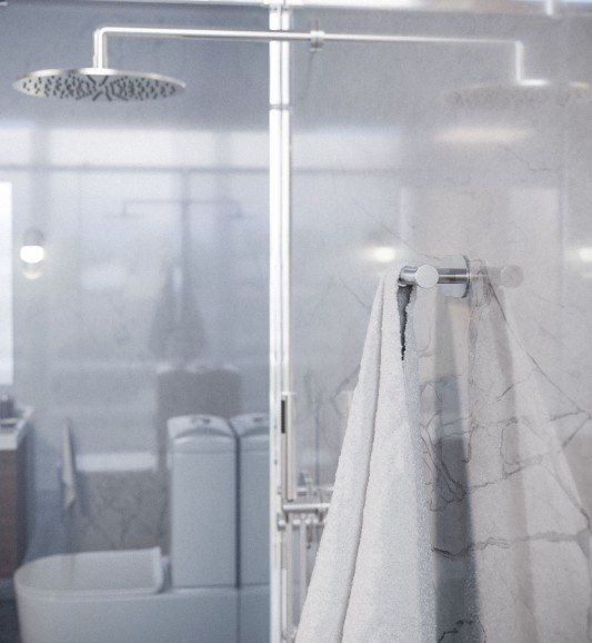 Dubbele haak zelfklevend 100x65x45 mm rvs - Afbeelding 4