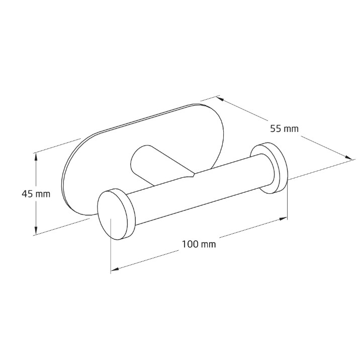 Dubbele haak zelfklevend 100x65x45 mm rvs mat goud - Afbeelding 2