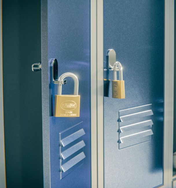 Lockerslot voor hangslot zamak verchroomd - Afbeelding 3