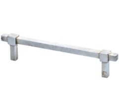 Meubelgreep Jolie Cross 128 mm oud zilver