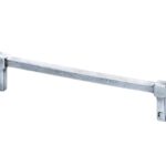 Meubelgreep Jolie Cross 160 mm oud zilver