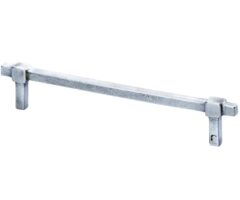 Meubelgreep Jolie Cross 160 mm oud zilver