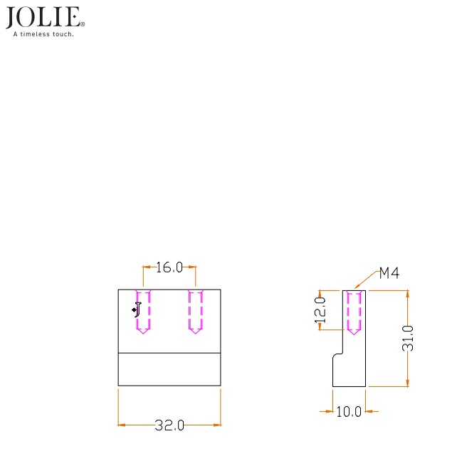 Meubelgreep Jolie Element 16 mm antiek brons - Afbeelding 2