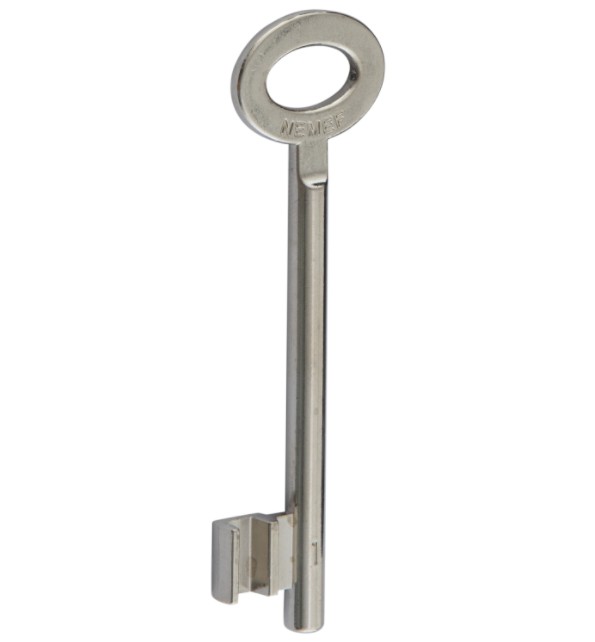 Nemef sleutel nr. 1 voor opleg kelderbandslot 91/11-70mm staal verzinkt