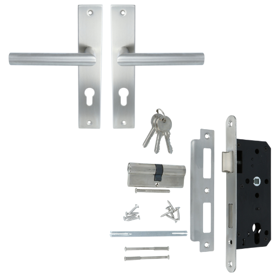 ODShop poortdeur set met beslag, slot PC72 en cilinder 40/40 rvs - Afbeelding 7