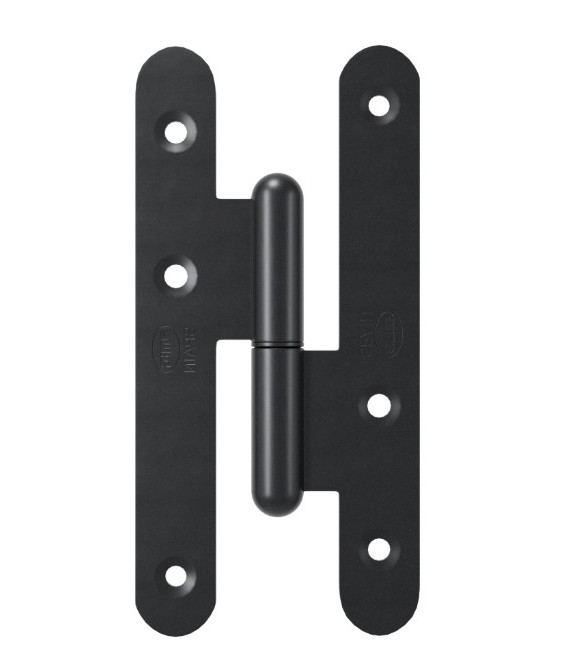 Paumellescharnier 140 x 55 mm links zwart - Afbeelding 2