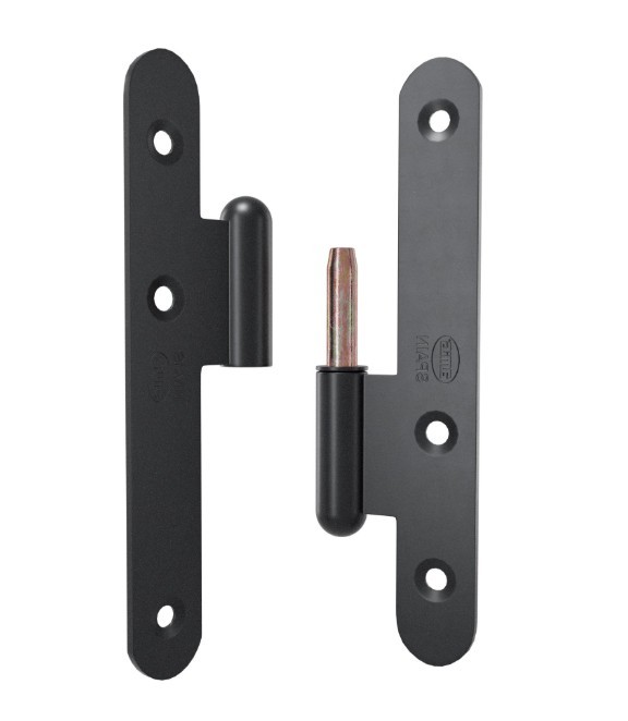 Paumellescharnier 140 x 55 mm links zwart