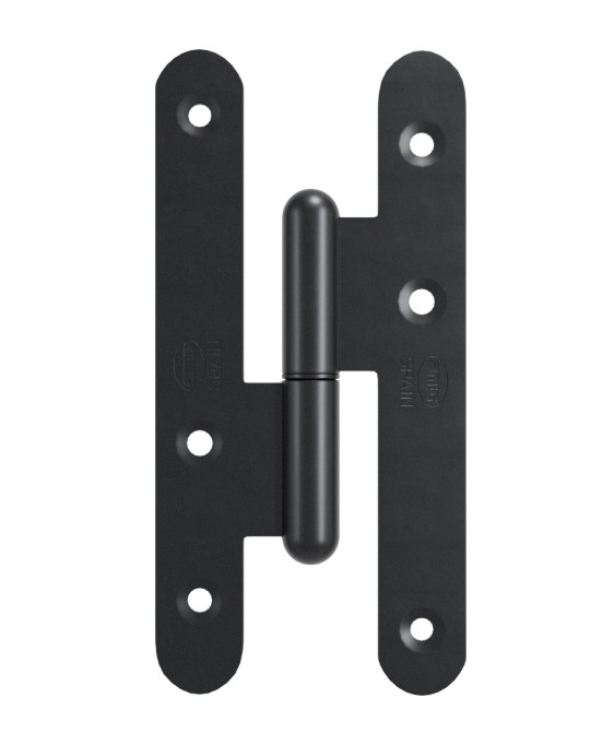 Paumellescharnier 140 x 55 mm rechts zwart - Afbeelding 2