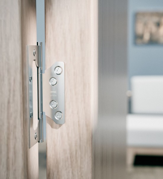 Set van 2 freesvrije scharnieren 100x40x2.5 mm rvs - Afbeelding 2