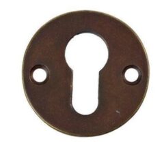 Cilinderplaatje Jolie rond 52 mm antiek brons