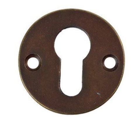 Cilinderplaatje Jolie rond 52 mm antiek brons