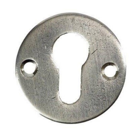 Cilinderplaatje Jolie rond 52 mm oud zilver