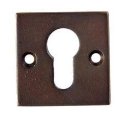 Cilinderplaatje Jolie vierkant 52 mm antiek brons