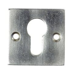 Cilinderplaatje Jolie vierkant 52 mm oud zilver