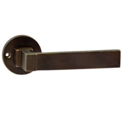 Deurklink Jolie Anvil op rond rozet antiek brons