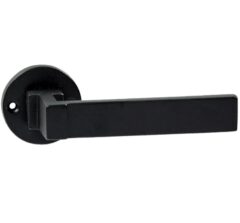 Deurklink Jolie Anvil op rond rozet zwart