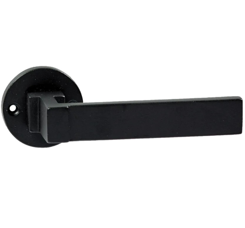 Deurklink Jolie Anvil op rond rozet zwart