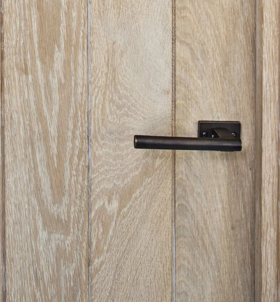 Deurklink Jolie Core op rechthoekig rozet antiek brons - Afbeelding 3