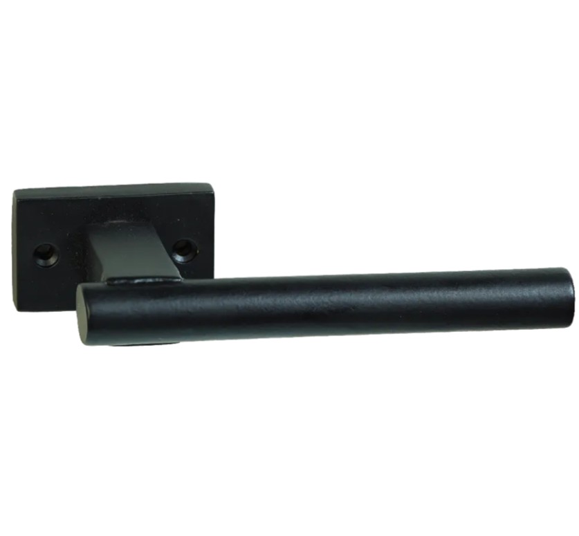 Deurklink Jolie Core op rechthoekig rozet zwart