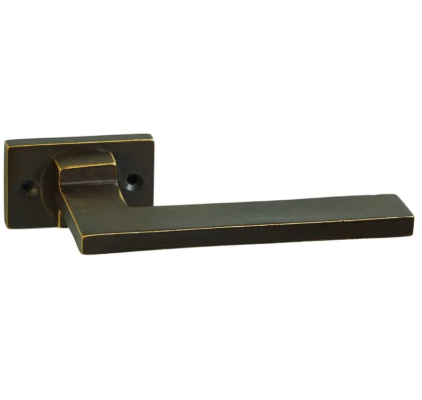 Deurklink Jolie Evoke op rechthoekig rozet antiek brons