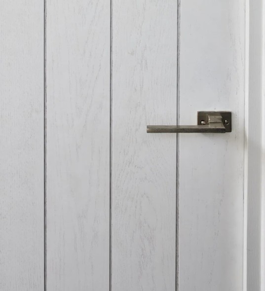 Deurklink Jolie Evoke op rechthoekig rozet oud zilver - Afbeelding 3