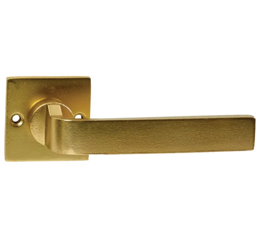 Deurklink Jolie Liv op vierkant rozet antiek goud