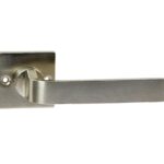 Deurklink Jolie Liv op vierkant rozet oud zilver