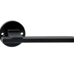 Deurklink Jolie Ville op rond rozet zwart