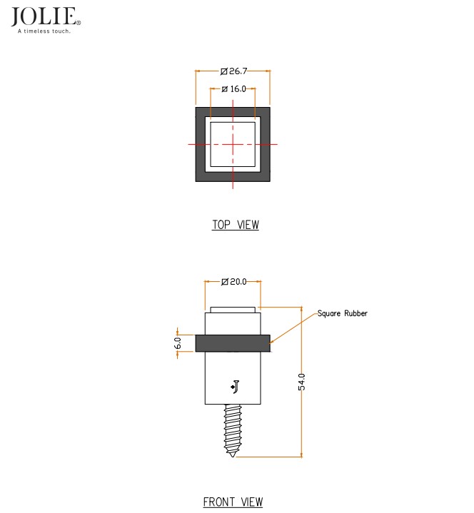 Deurstop vloermontage Jolie Evoke zwart - Afbeelding 2