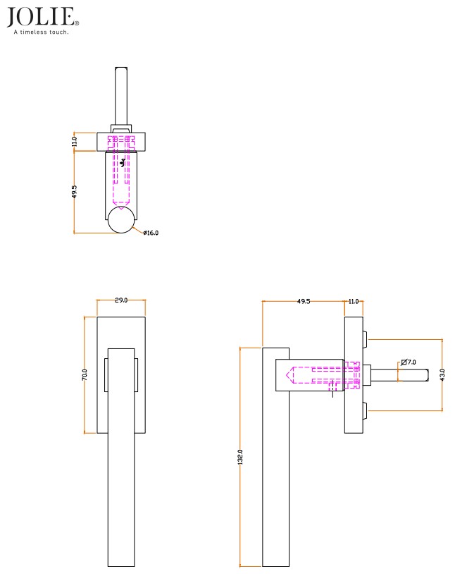 Draaikiepgarnituur Jolie Core zwart - Afbeelding 2