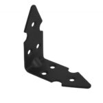 Hoekanker met ril verzinkt 65x65x27x1.8 mm 1 stuk zwart