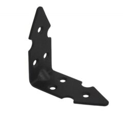 Hoekanker met ril verzinkt 65x65x27x1.8 mm 1 stuk zwart