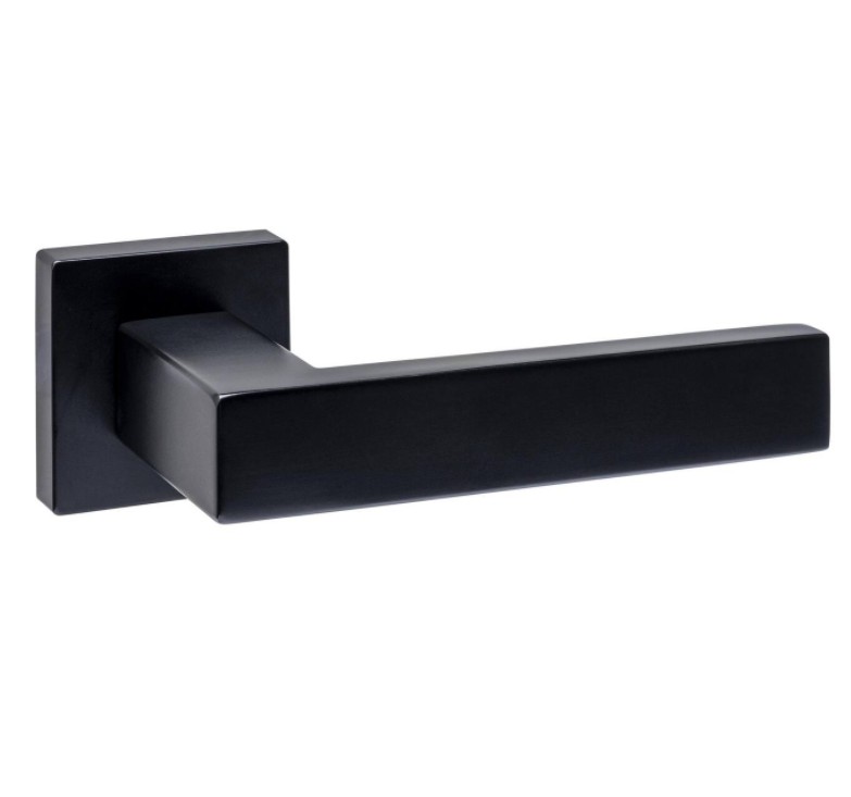 Intersteel deurklink Cunera op rozet verdekt 52x52x10mm zwart