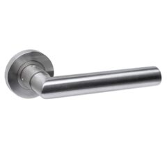 Intersteel deurklink Sicura met blokkeer mechanisme op rozet verdekt ø53x10mm rvs