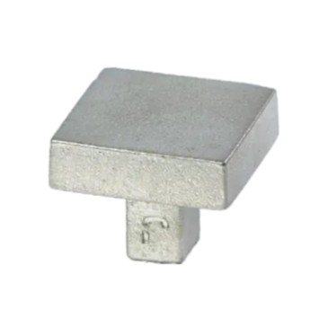 Meubelknop Jolie Carre 30 mm oud zilver