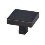 Meubelknop Jolie Carre 40 mm antiek brons