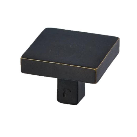 Meubelknop Jolie Carre 40 mm antiek brons