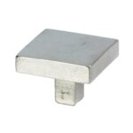 Meubelknop Jolie Carre 40 mm oud zilver