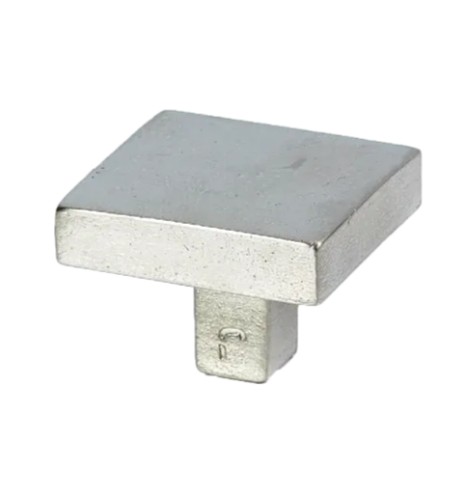 Meubelknop Jolie Carre 40 mm oud zilver