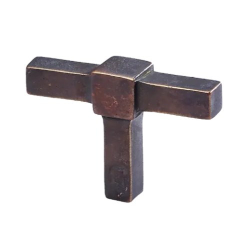 Meubelknop Jolie Cross 50 mm antiek brons