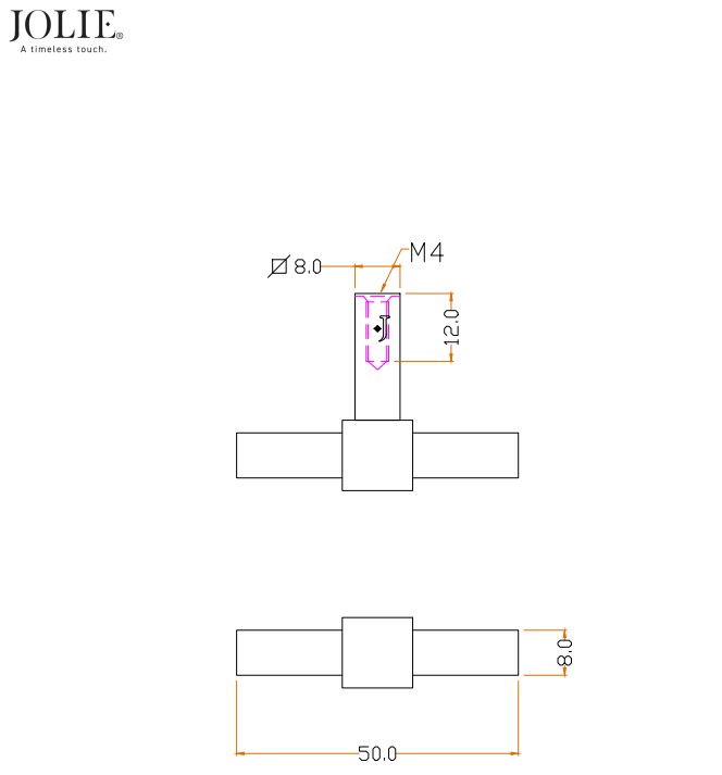Meubelknop Jolie Cross 50 mm antiek brons - Afbeelding 2