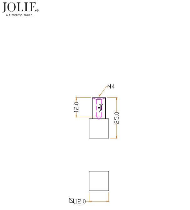 Meubelknop Jolie One 12 mm antiek brons - Afbeelding 2
