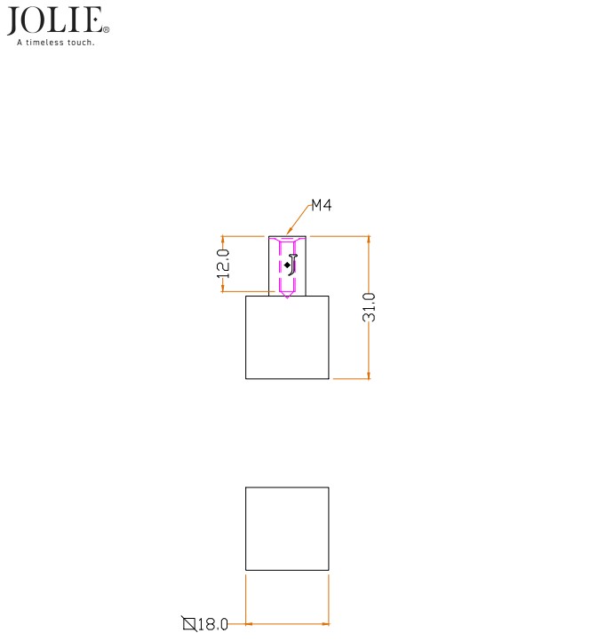 Meubelknop Jolie One 18 mm antiek brons - Afbeelding 2