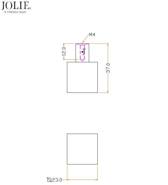 Meubelknop Jolie One 23 mm antiek brons - Afbeelding 2