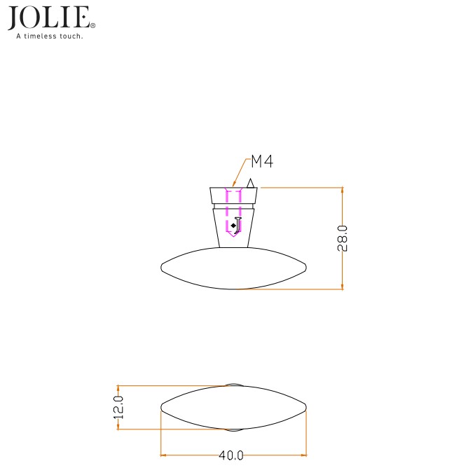 Meubelknop Jolie Sphere 40 mm antiek brons - Afbeelding 2