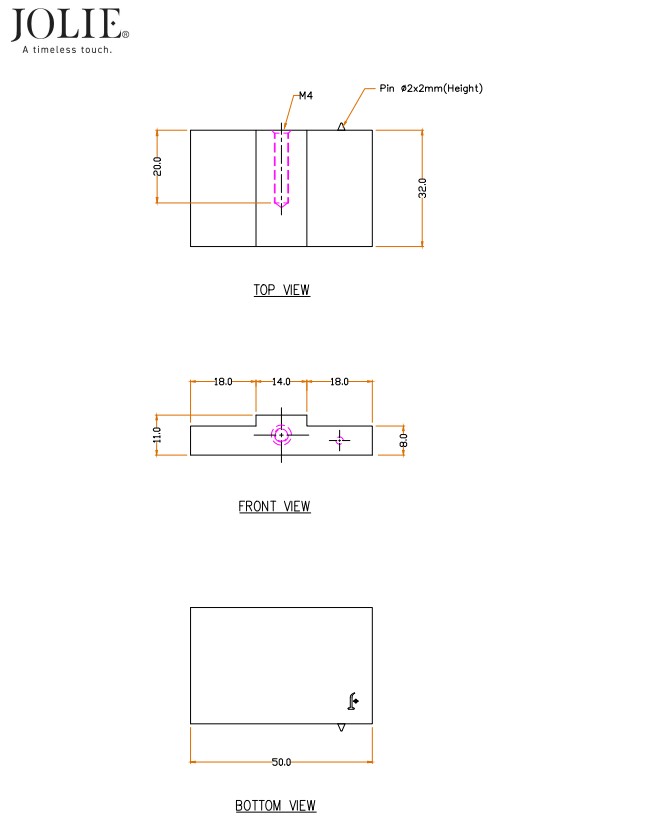 Meubelknop Jolie Ville 50 mm zwart - Afbeelding 2
